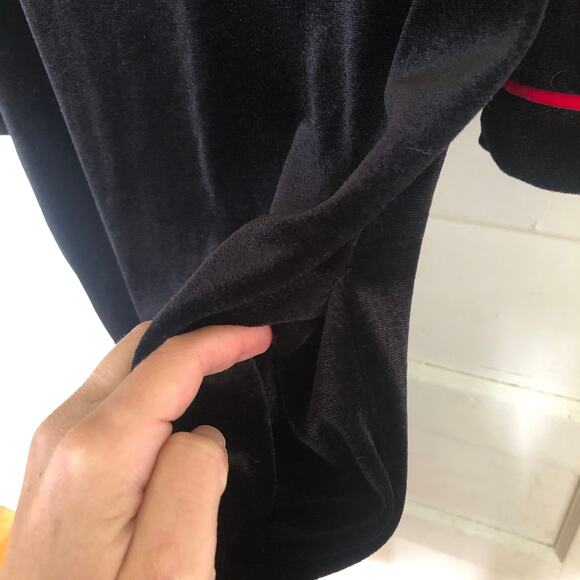 VTG 60s Kayser Velour Maxi Lounge Dress Nightgown Petite USA Gothic Vampirecore - Picture 8 of 13